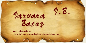 Varvara Batoz vizit kartica